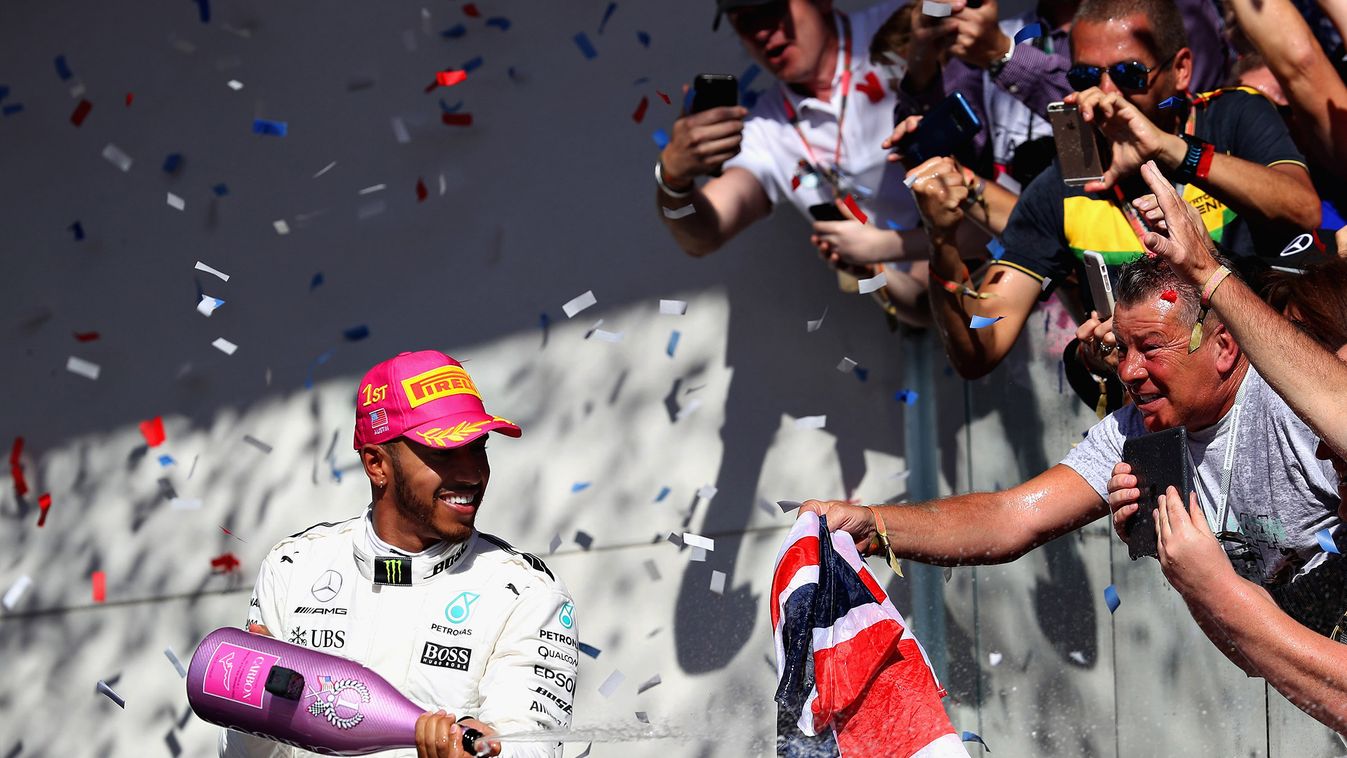 F1 Grand Prix of USA GettyImageRank2 Formula One Racing formula 1 Auto Racing Formula One Grand Prix United States Formula One Grand Prix AUSTIN, TX - OCTOBER 22: Race winner Lewis Hamilton of Great Britain and Mercedes GP celebrates on the podium during 
