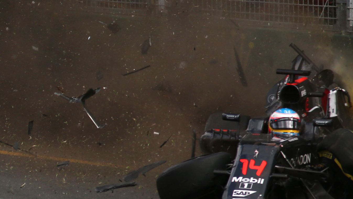 Forma-1, Fernando Alonso, McLaren-Honda, Ausztrál Nagydíj, baleset, Forma-1 baleset 
