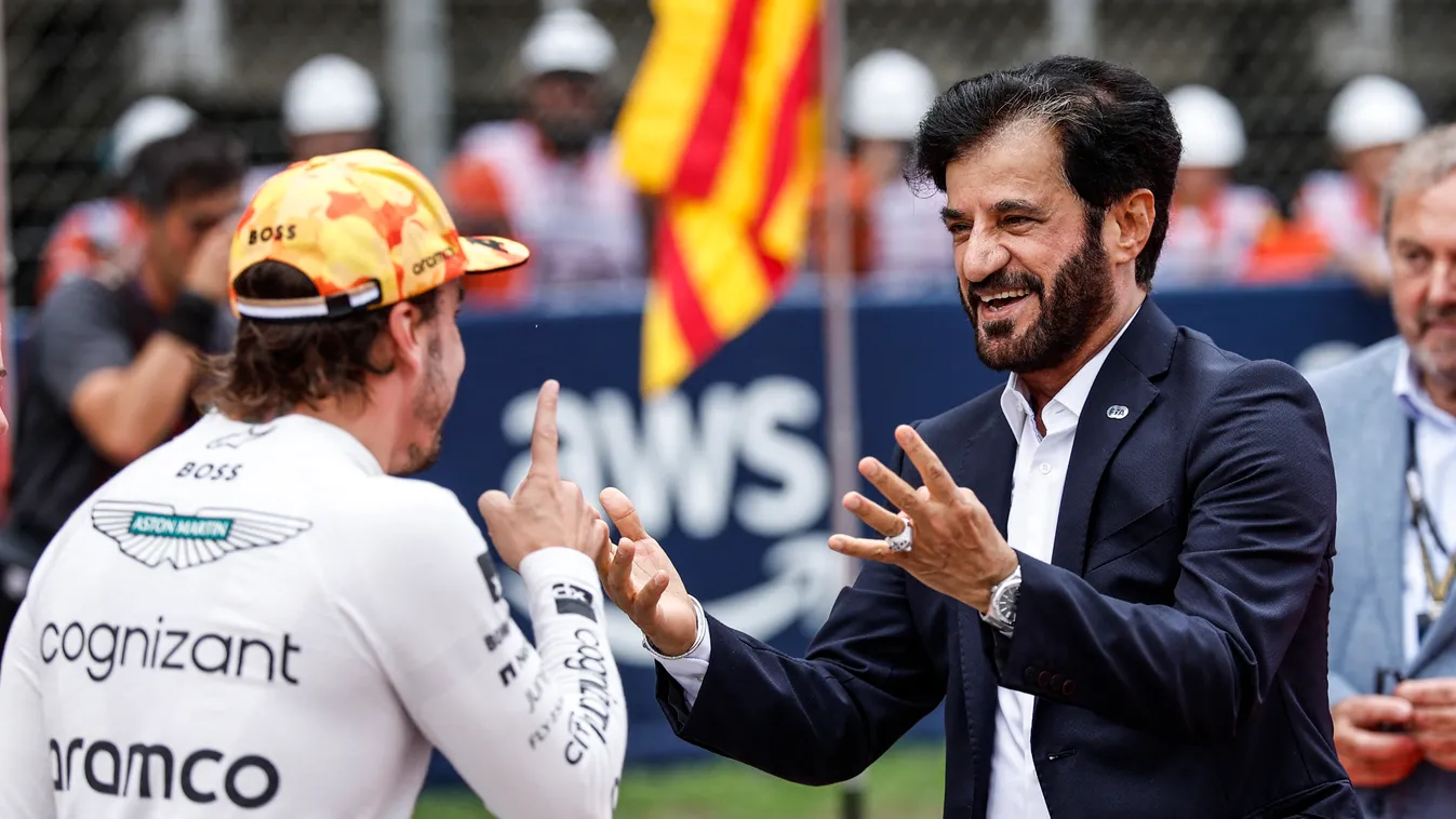 F1 2023 Spanish Grand Prix 2023 Motorsport Formula 1 Spanish Grand Prix Circuit de Barcelona - Catalunya Catalonia Montmelo fia Mohammed Ben Sulayem Fernando Alonso Aston Martin Aramco Cognizant Formula 1 AWS Spanish Grand Prix FIA Formula One World Champ