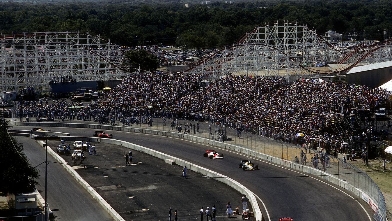 Niki Lauda, Keke Rosberg, Alain Prost, Michele Alboreto, Grand Prix Of Dallas 