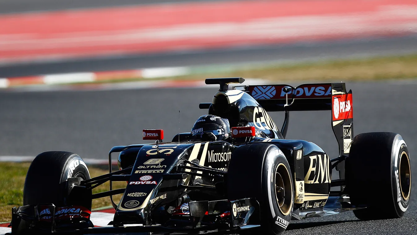 Forma-1, Romain Grosjean, Lotus, teszt, Barcelona 