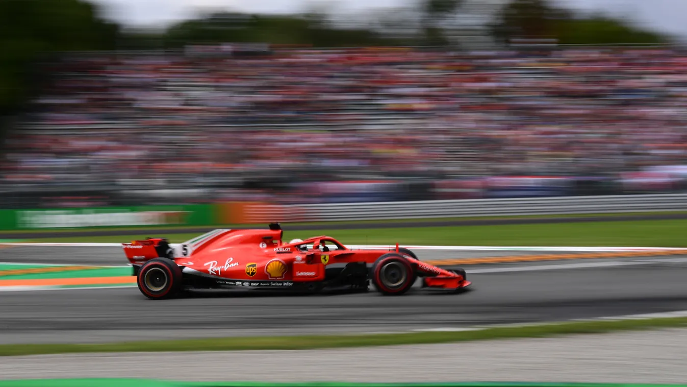 A Forma-1-es Olasz Nagydíj szombati napja, Sebastian Vettel, Ferrari 