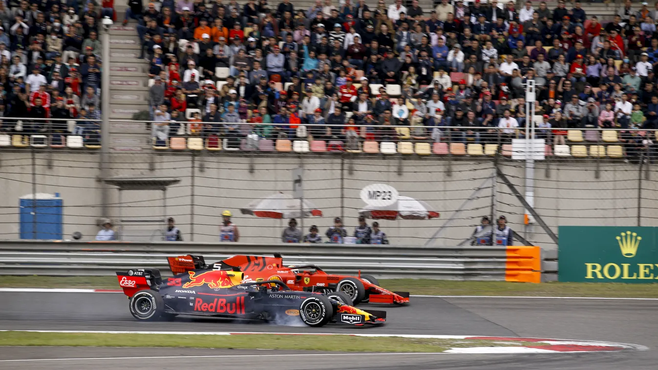 Forma-1, Kínai Nagydíj, Max Verstappen, Sebastian Vettel, Red Bull, Ferrari 