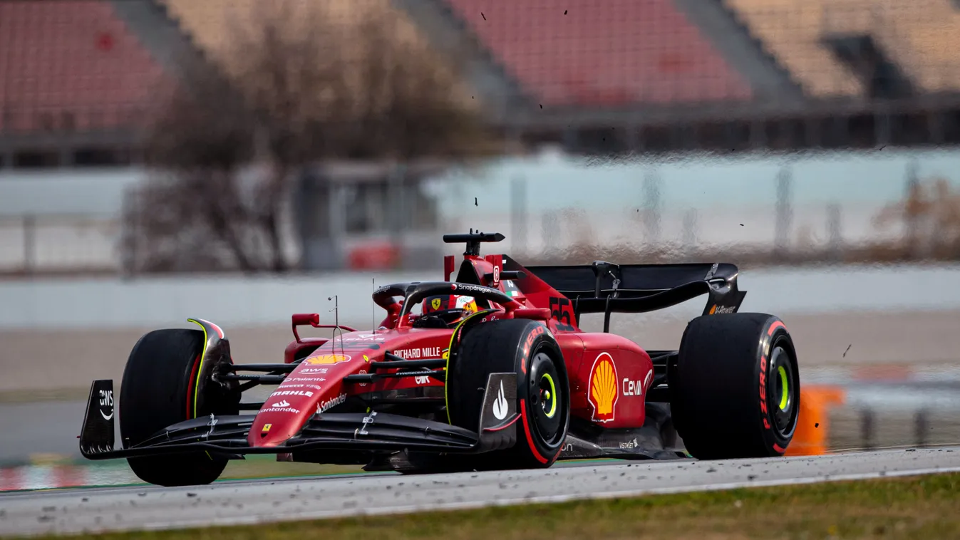 Forma-1, teszt, Barcelona 3. nap, Carlos Sainz, Ferrari 