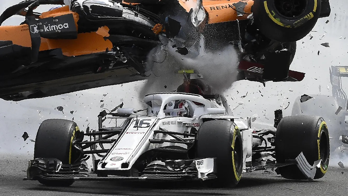 Forma-1, Charles Leclerc, Fernando Alonso, baleset, Belga Nagydíj 