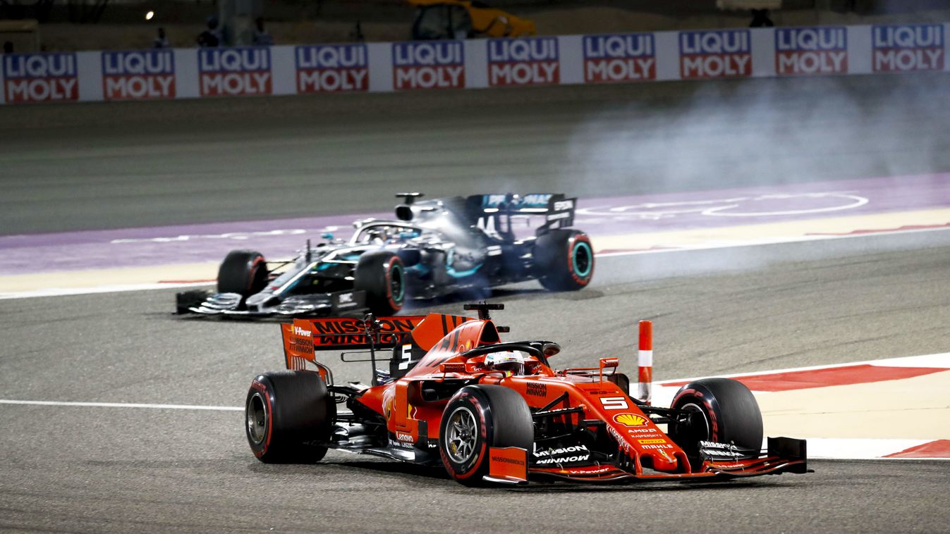 Forma-1. Bahreini Nagydíj, Sebastian Vettel, Lewis Hamilton, Scuderia Ferrari, Mercedes-AMG Petronas 