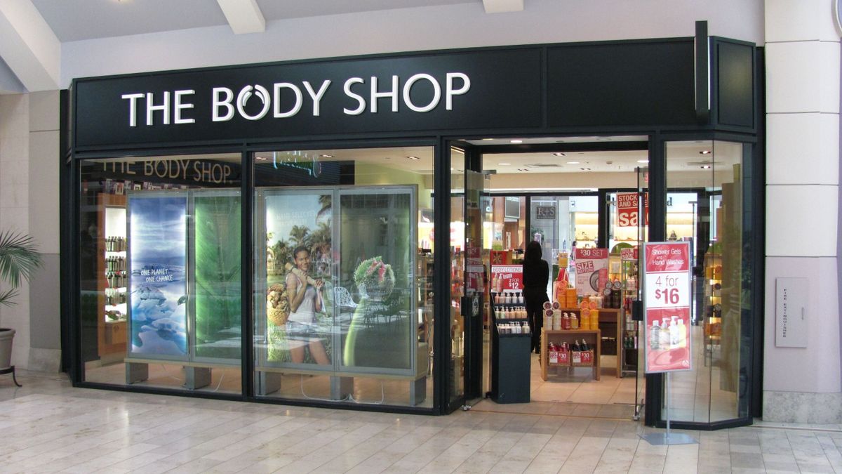 A The Body Shop egyik üzletének bejárata