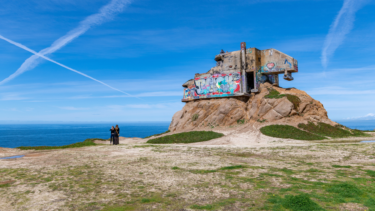 II. világháborús elhagyatott katonai bunker San Francisco partjainál