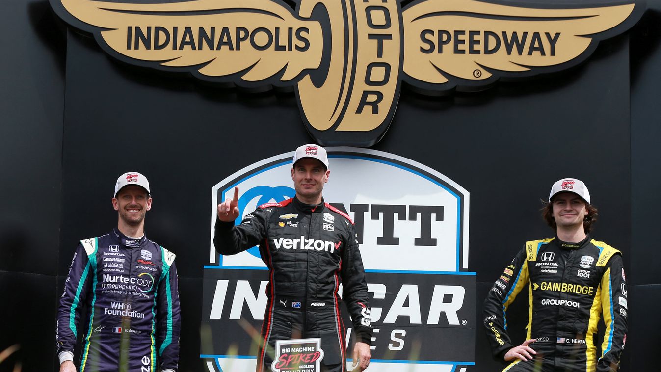 NTT IndyCar Series Big Machine Spiked Coolers Grand Prix GettyImageRank2 Lane People Success Motorsport Driver - Occupation Switzerland USA Indiana Indianapolis Three People Photography Indy Racing League Indianapolis Motor Speedway Romain Grosjean MMSNas