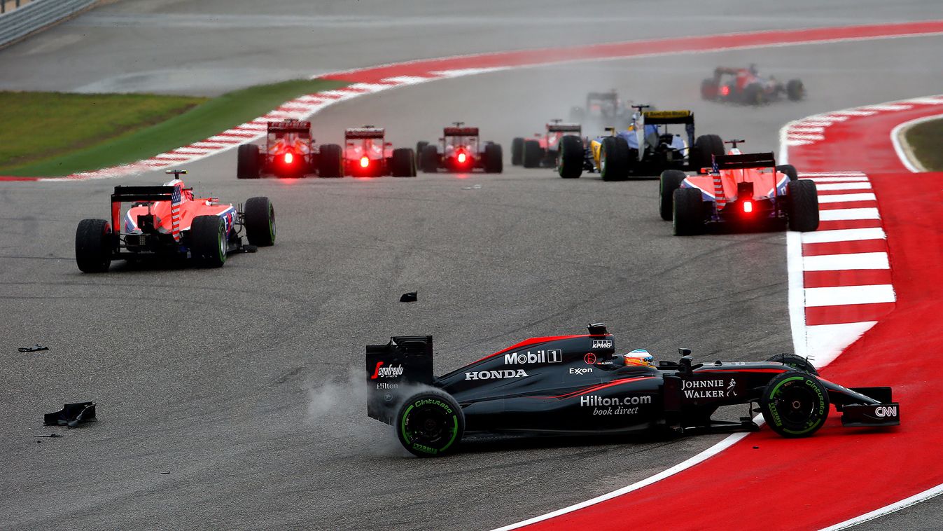 Forma-1, Fernando Alonso, McLaren, USA Nagydíj, rajt, baleset 