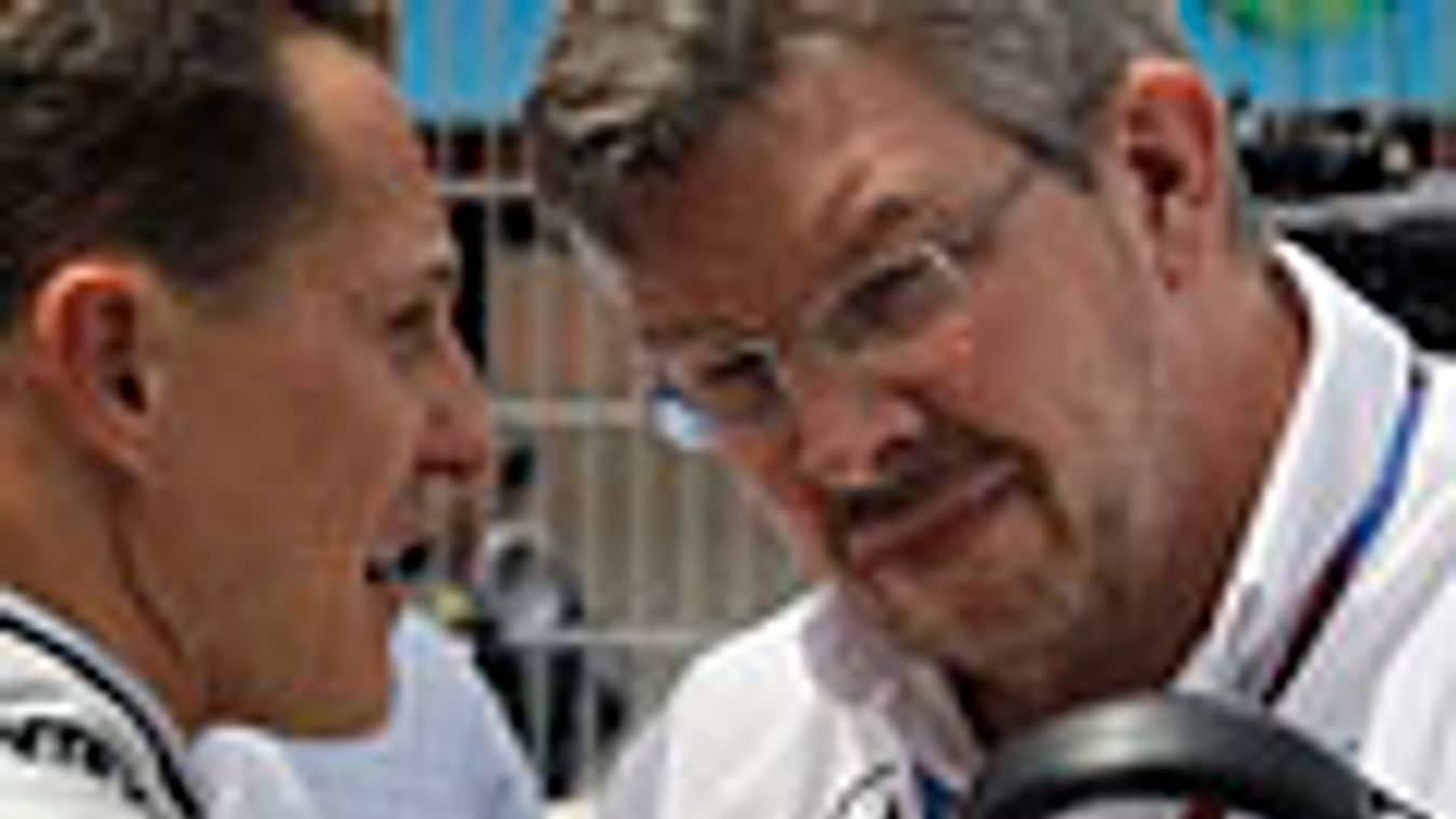 Ross Brawn és Michael Schumacher 