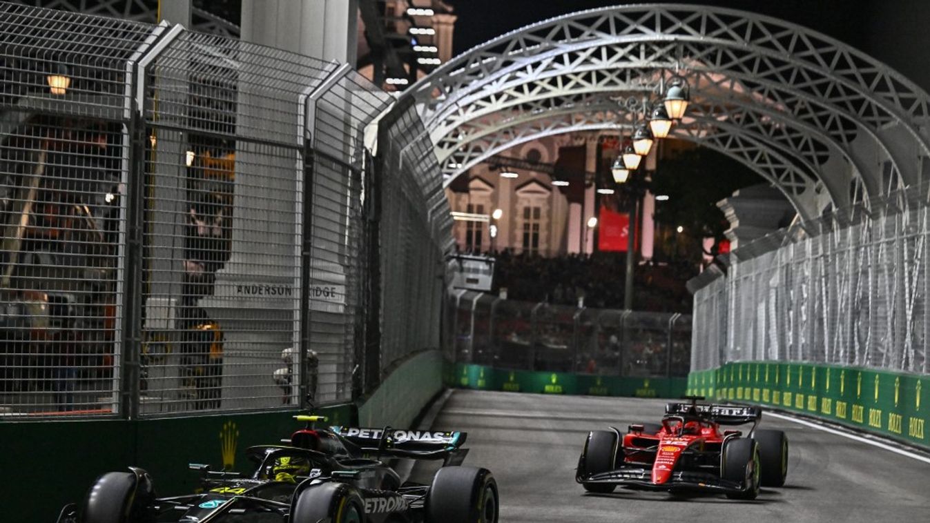 Forma-1, Szingapúri Nagydíj 2023, Charles Leclerc, Lewis Hamilton 