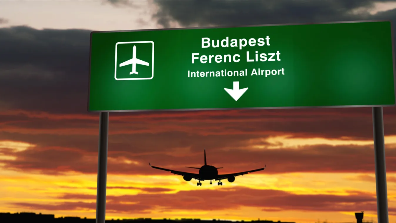 Repülő, leszállás, kényszerleszállás, Budapest, reptér, repülőtér, rosszullét, Liszt ferenc repülőtér, illusztráció 