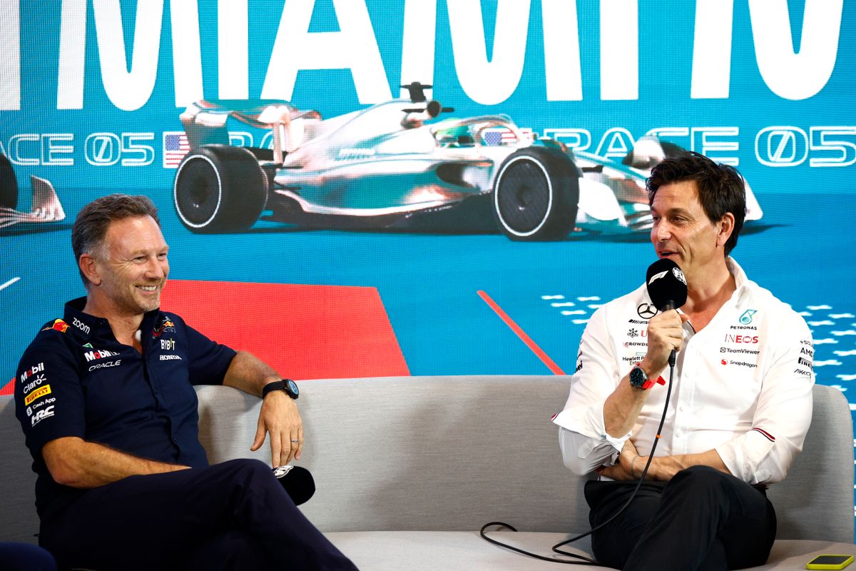 F1 Grand Prix of Miami - Practice, Toto Wolff, Christian Horner