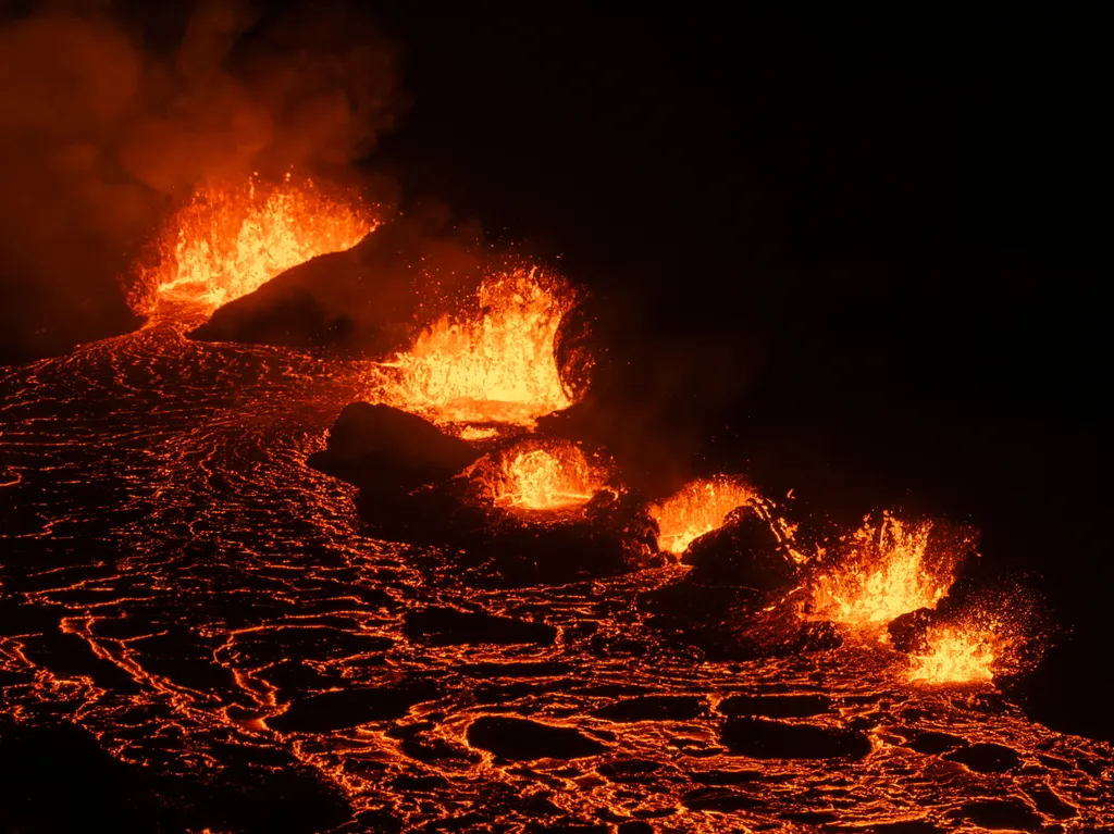 Vulkánkitörés: a rendőrség rendkívüli állapotot hirdetett az izlandi Reykjanes-félszigeten, Izlandvulkán, 2024