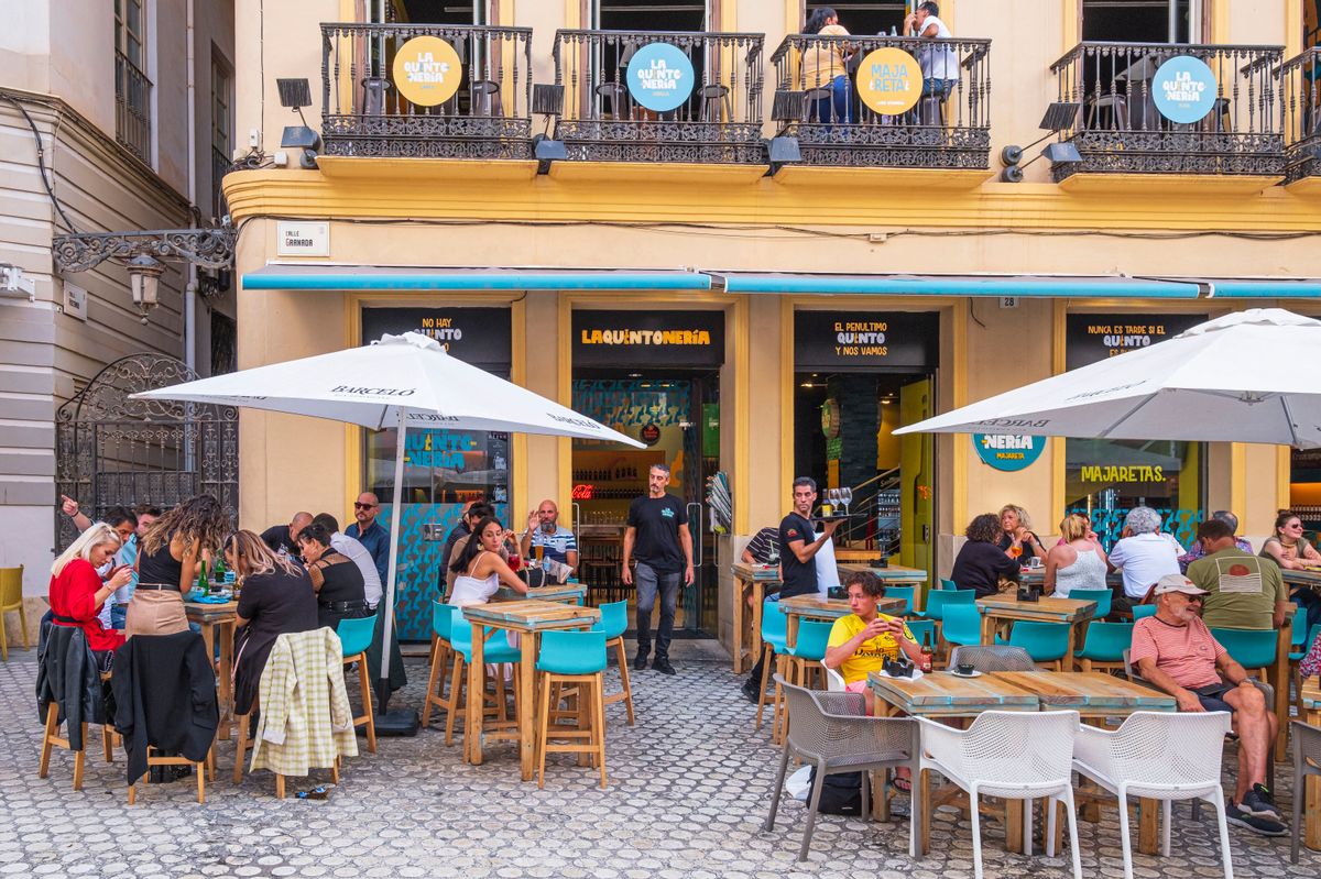 Teraszos étterem Malaga óvárosában