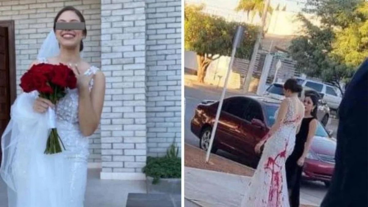 A menyasszonyt vörös festékkel öntötték le az esküvője napján az anyós által megrendezett támadásban, vörösfestékesküvő
