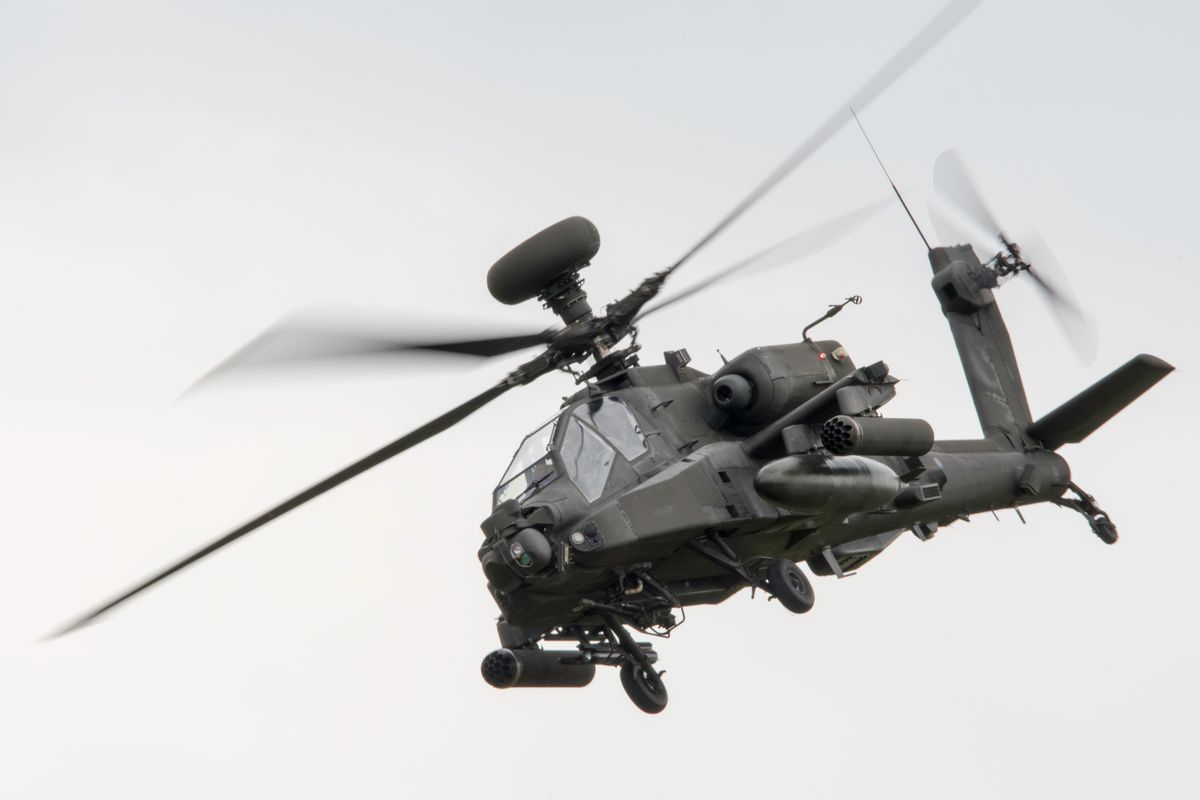 AH-64, Apache, helikopter, illusztráció, 
