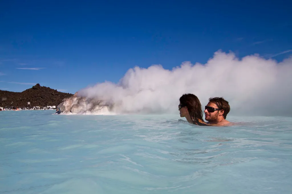 Kék Lagúna, geotermikus fürdő Izland, fürdő, termálfürdő,  Blue Lagoon