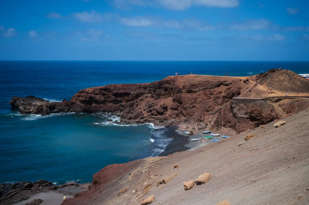 El Golfo Beach (Playa el Golfo) in Lanzarote, Canary Islands, Spain