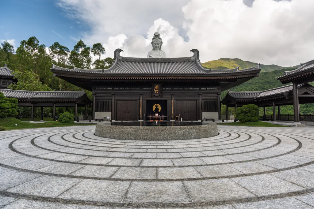 Hongkong, Tsz, Shan, kolostor, buddhista, templom,
