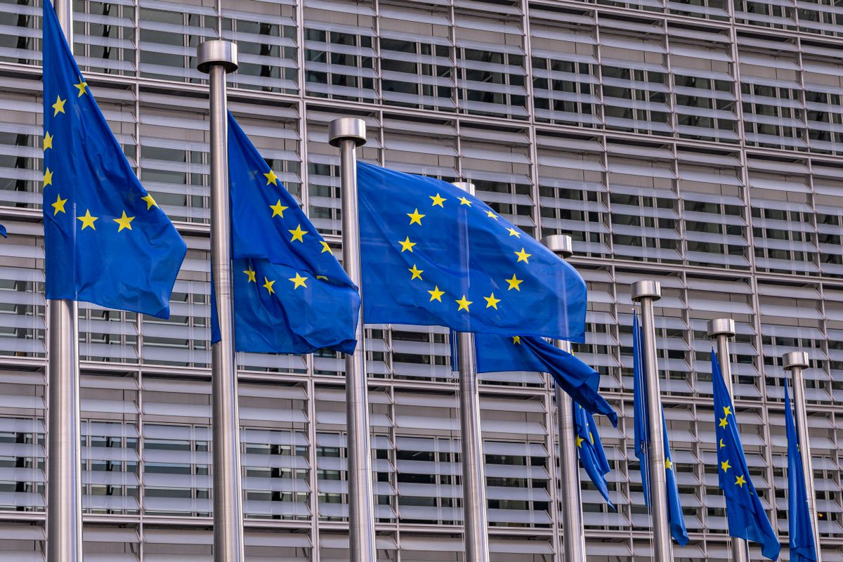 EU Flags In Brussels, Brüsszel, EU, Európai Unió, EU zászló, euzászló