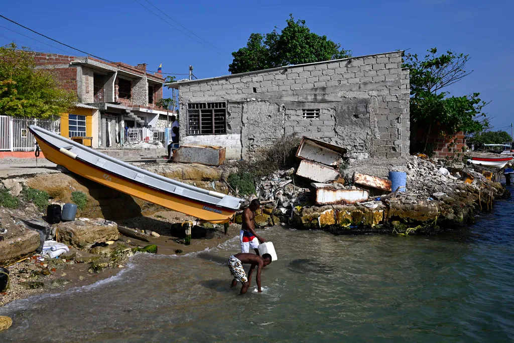 Tierra Bomba sziget, Cartagena, Kolumbia,  globális felmelegedés, víz alá kerül, TierraBombasziget