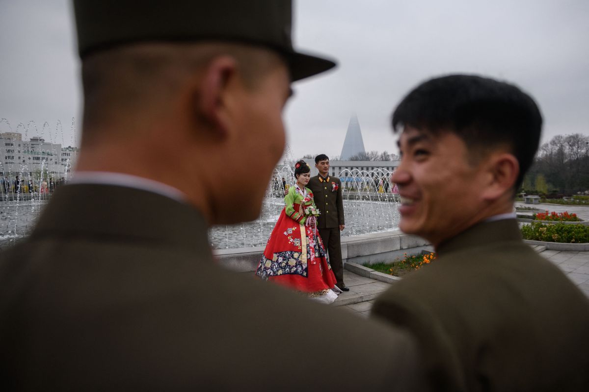 észak-kórea, esküvő, menyasszony, vőlegény