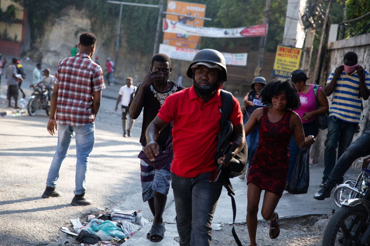 Haiti, elhagy, evakuálás, bandák