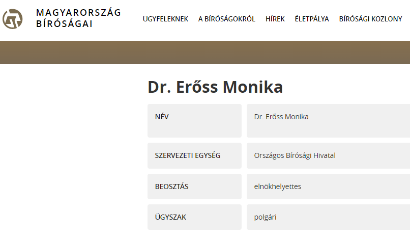 Dr Erőss Mónika, OBH