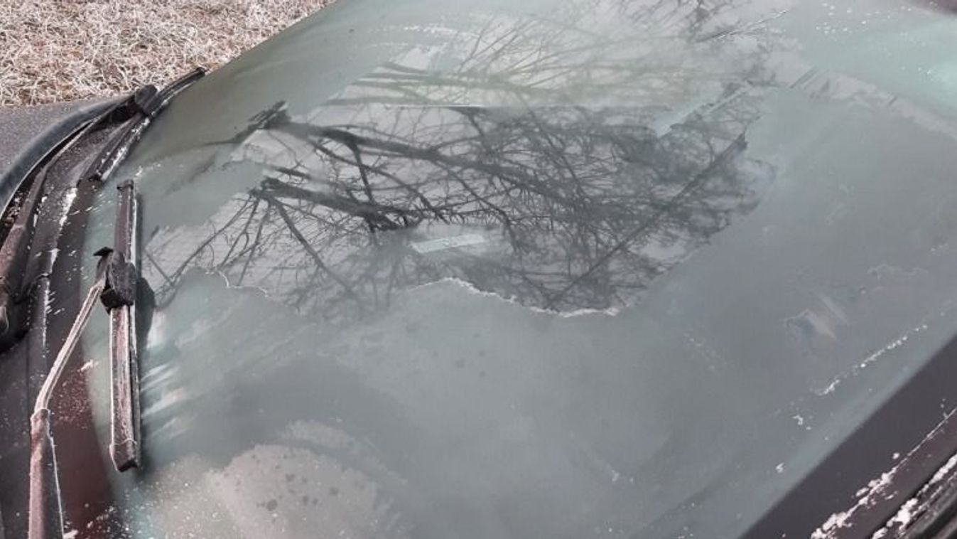 szélvédő jég pára fagy tél