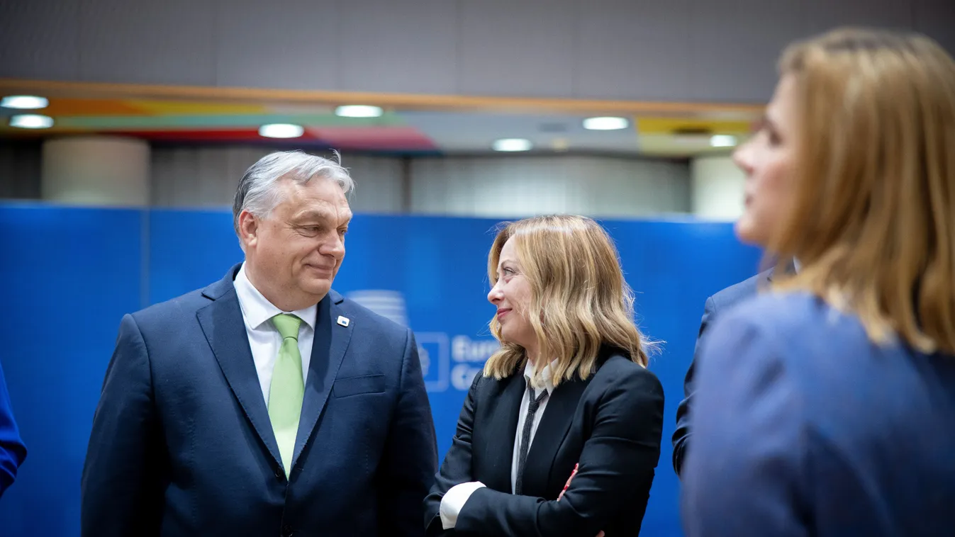 EU-csúcs Brüsszelben, Orbán Viktor, OrbánViktor, 2024.03.21.