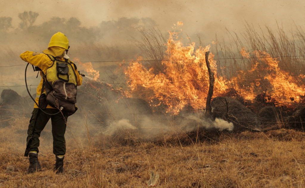 FILE PHOTO: FILE PHOTO: Devastating wildfire in northern Argentina destroys more than 500,000 hectares, in Corrientes