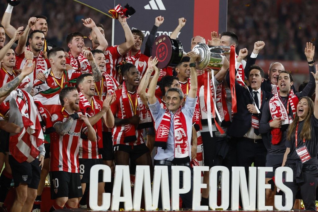 Athletic Bilbao, Király-kupa, spanyol foci, trófea, kupa, ünneplés