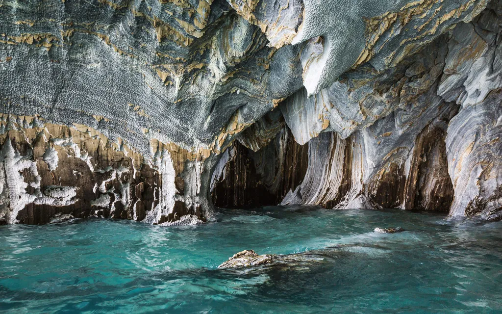 márvány barlang, Chile, barlang, kék, természet, barlangrendszer, márvány, Dél-Amerika