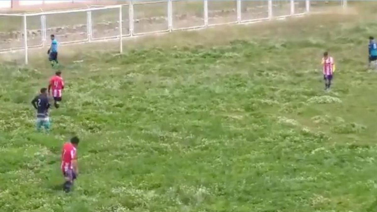Nézze meg a világ legbotrányosabb futballpályáját, ahol derékig érő gazban játszanak! - videó