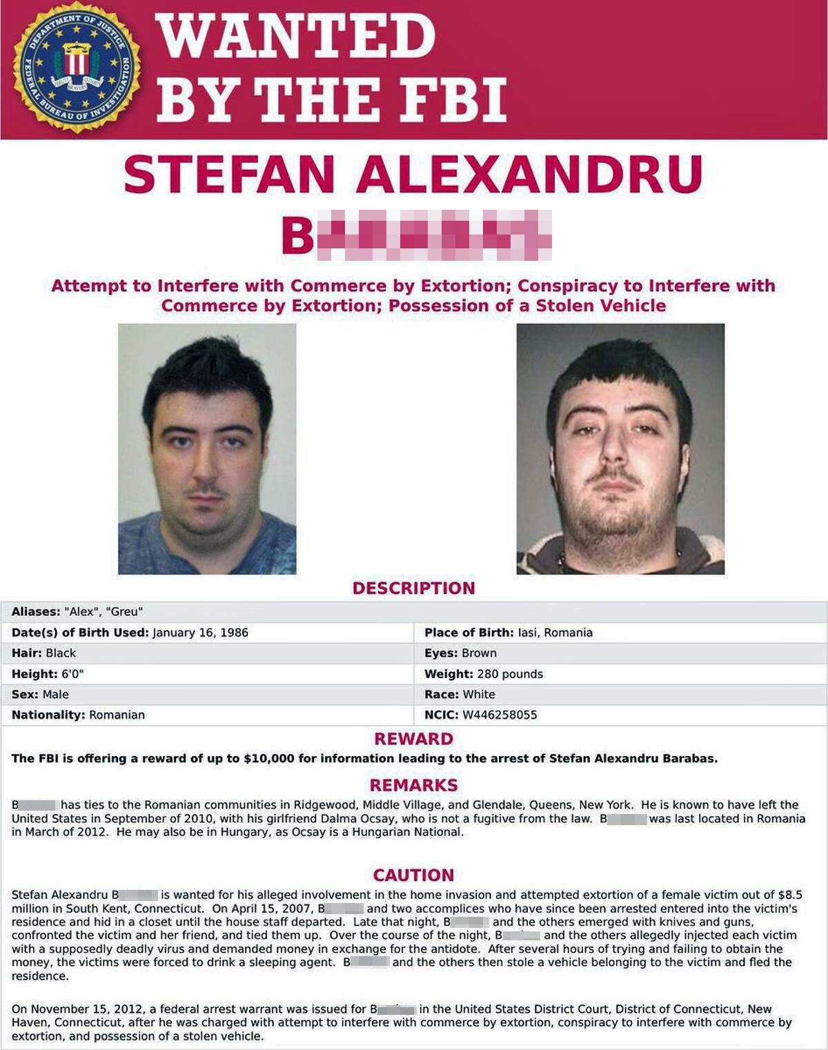 bűnöző, Stefan Alexandru B., román-magyar, StefanAlexandruB