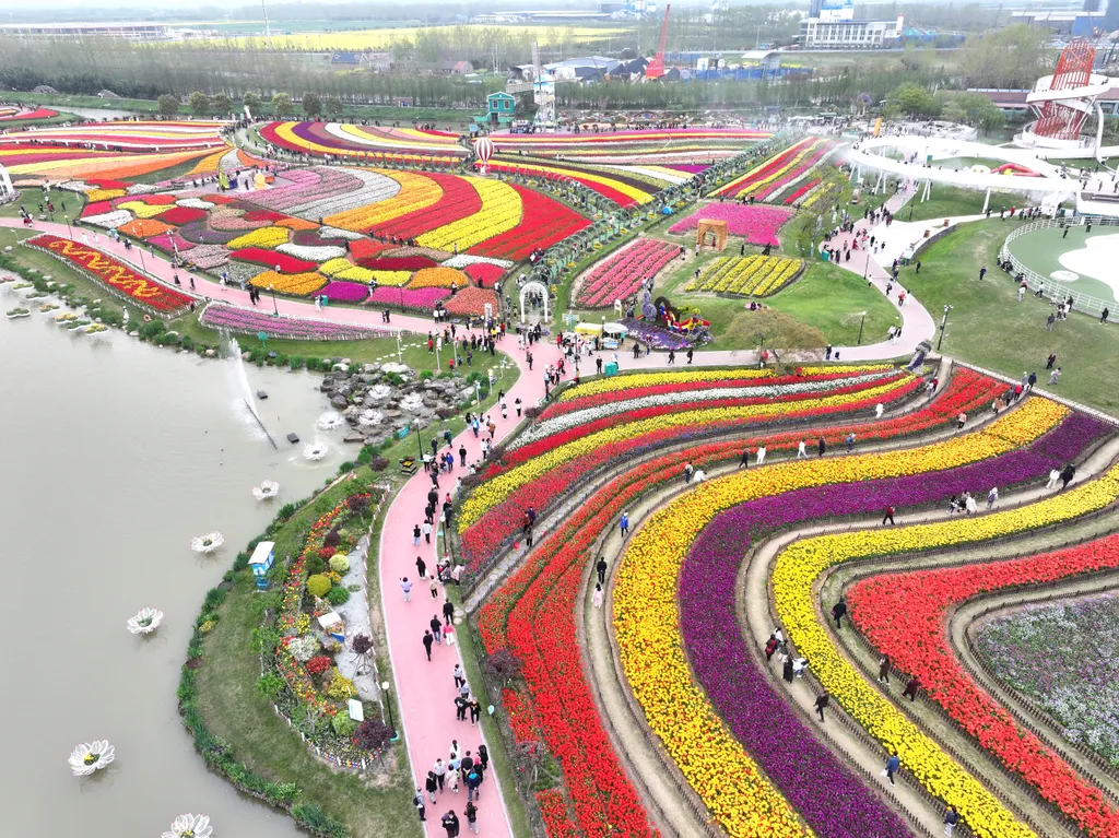 holland park, kína, tulipán, kert, virág