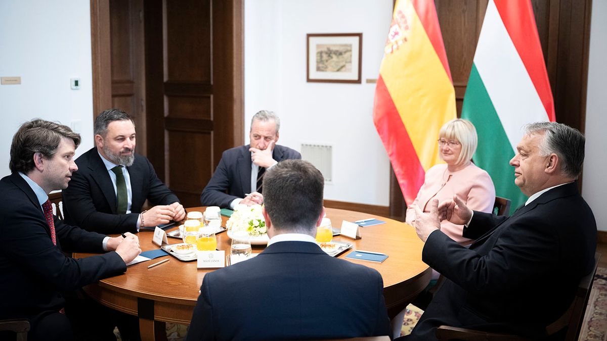 ABASCAL, Santiago; ORBÁN Viktor, OrbánViktor, Orbán Viktor a spanyol Vox párt elnökével tárgyalt