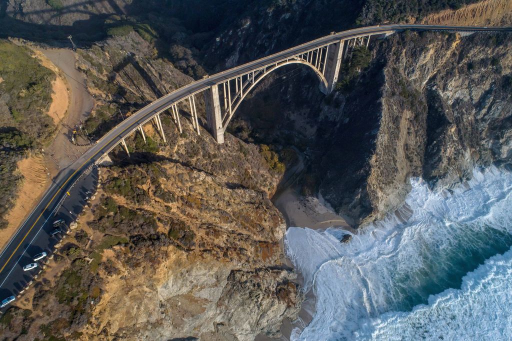 Bixby Canyon híd, Kalifornia, híd,  Big Sur partvidék, kanyon, Big Sur, Egyesült Államok, Bixby Creek, BixbyCanyonhíd