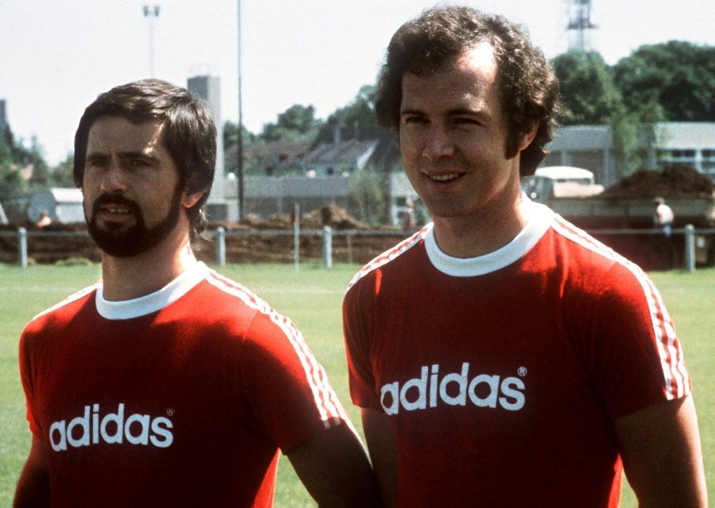 Fußball: Gerd Müller und Franz Beckenbauer