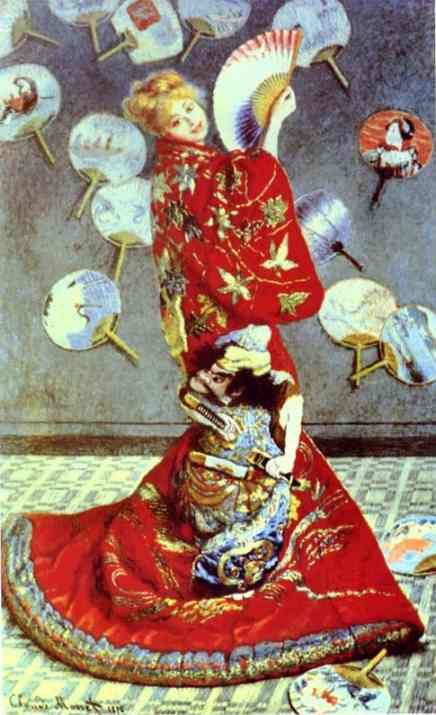 Claude Monet: Madame Monet japán ruhában (1875)