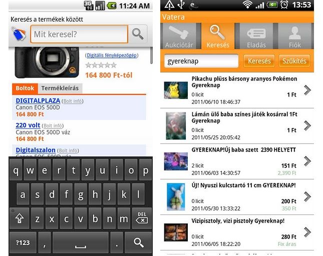 Forrás: Android Market