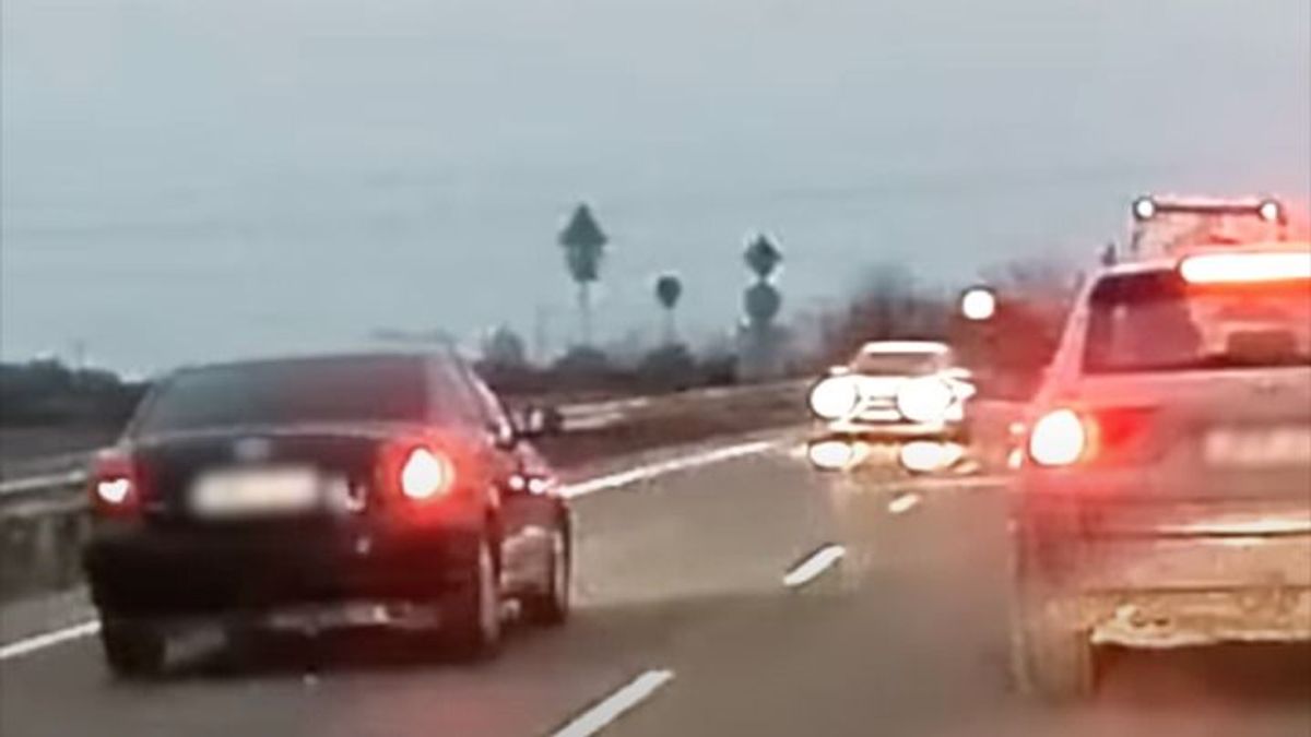 A BMW még simán befért, erre megjelent még valaki Miskolcnál - videó