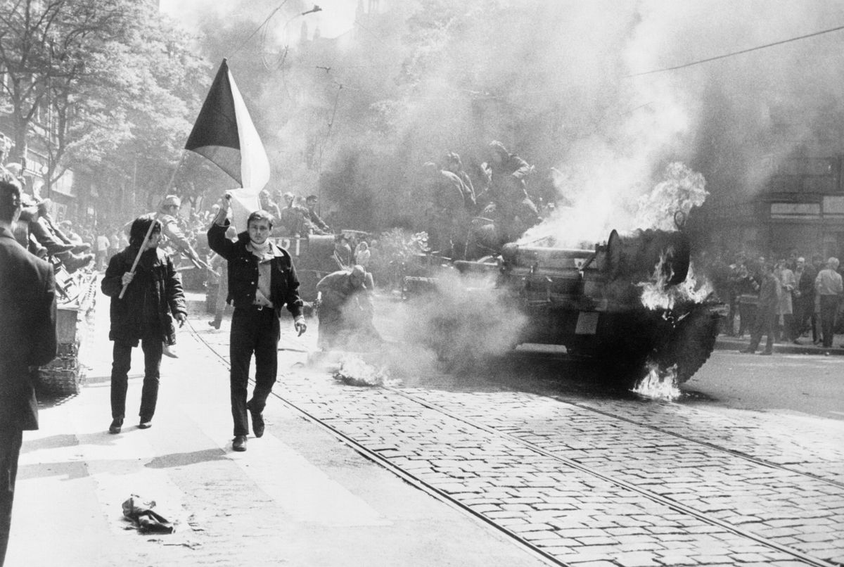 Civil, tüntetők, ’68,  augusztusában,