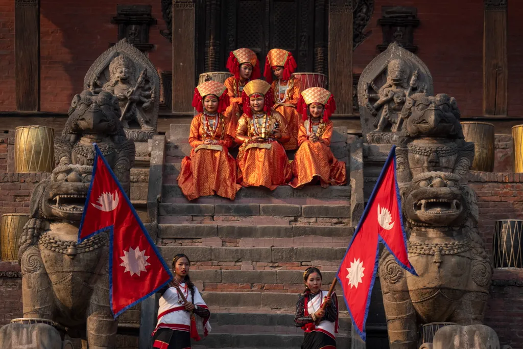 Nepáli, újév, Nepál, Ázsia, 2024, 