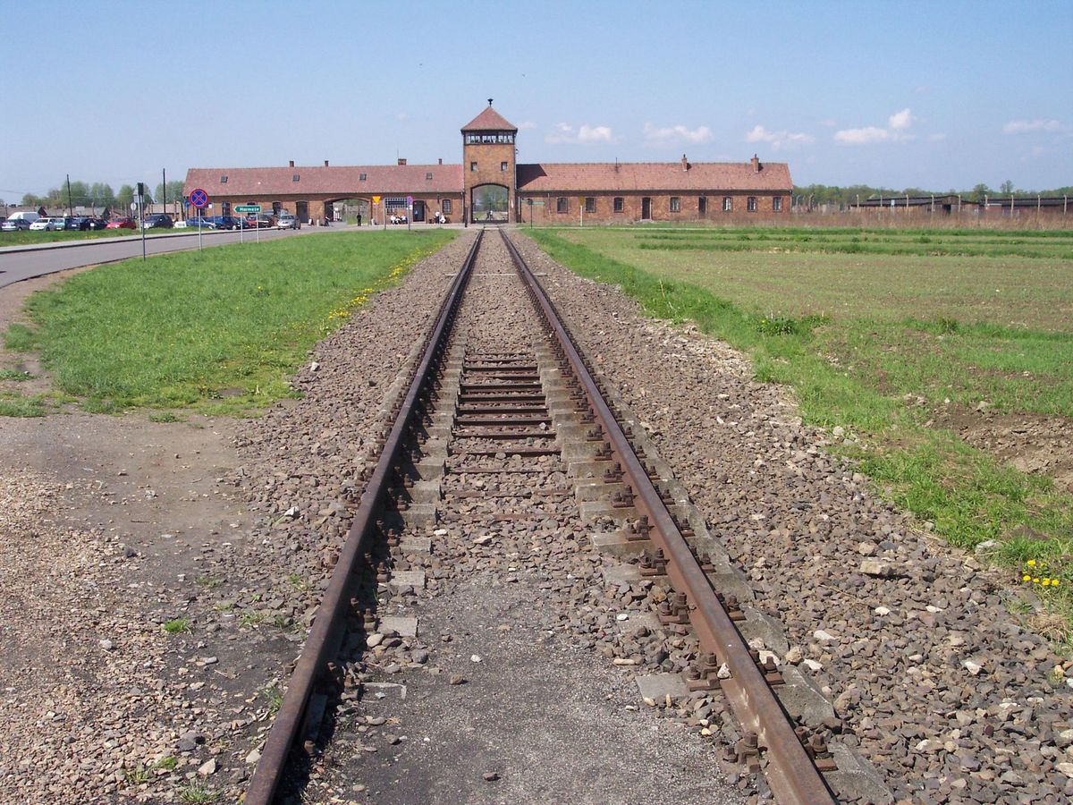 Vasúti sín Auschwitz-Birkenauban