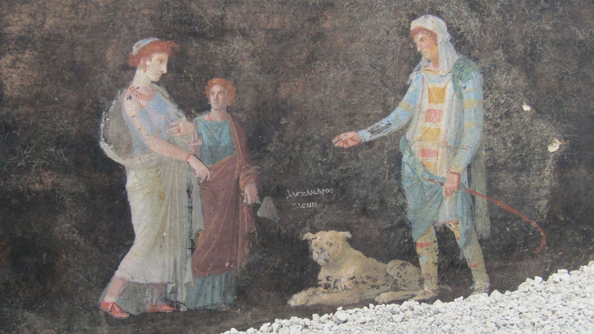 A trójai háború ihlette freskókkal díszített rendezvényteremre bukkantak régészek Pompejiben