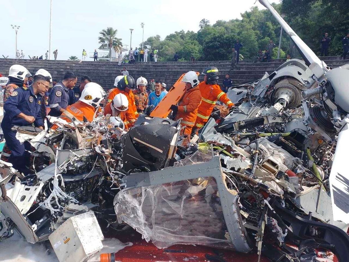 Malajzia, helikopter baleset