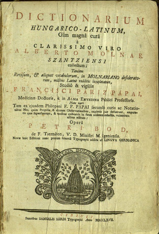 Dictionarium Hungarico-Latinum